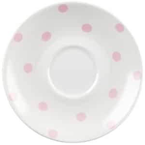 Churchill Vintage Café Saucer Pink Spots 6.8″ / 15.6cm